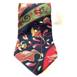 Como Collezione Mens Tie Silk Floral Length 58/60"